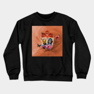 Playing cards King of hearts and queen of spades Crewneck Sweatshirt